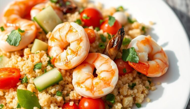 easy shrimp and quinoa salad​